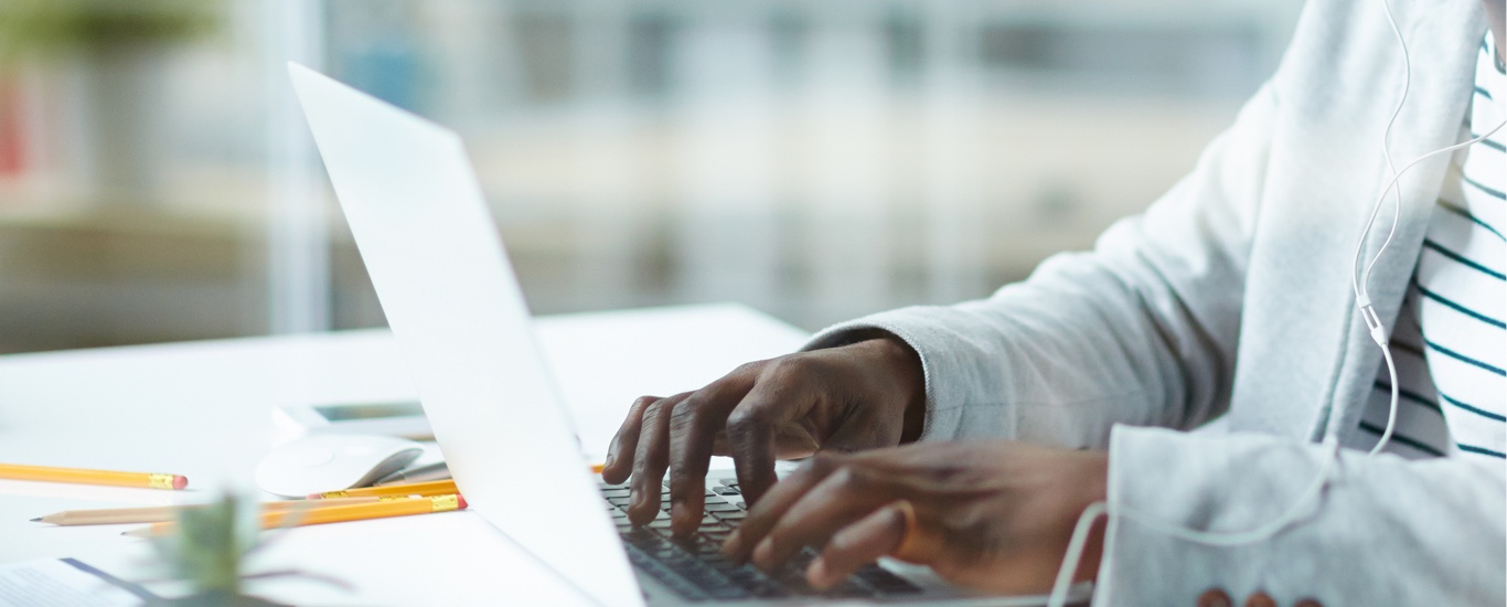 man on computer